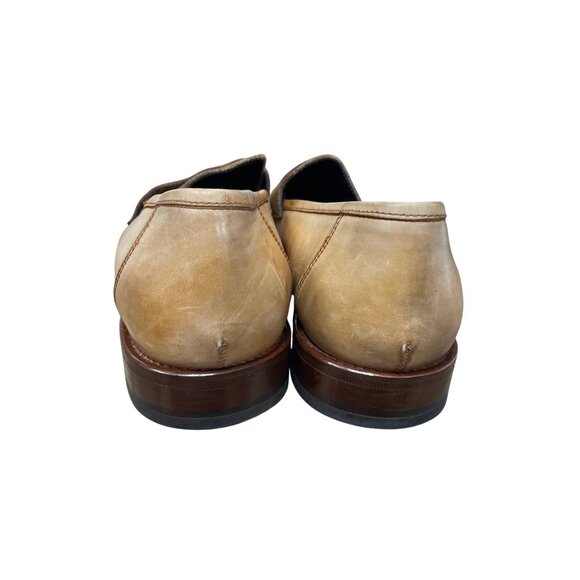 Calzoleria Toscana Handcrafted Mens Italian Leather Tan Loafers Sz 11 SKU 9479 - Picture 15 of 16
